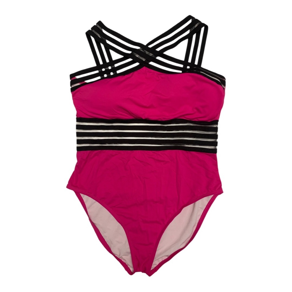 Hilor women's one-piece front crossover swimsuit - Picture 5 of 8